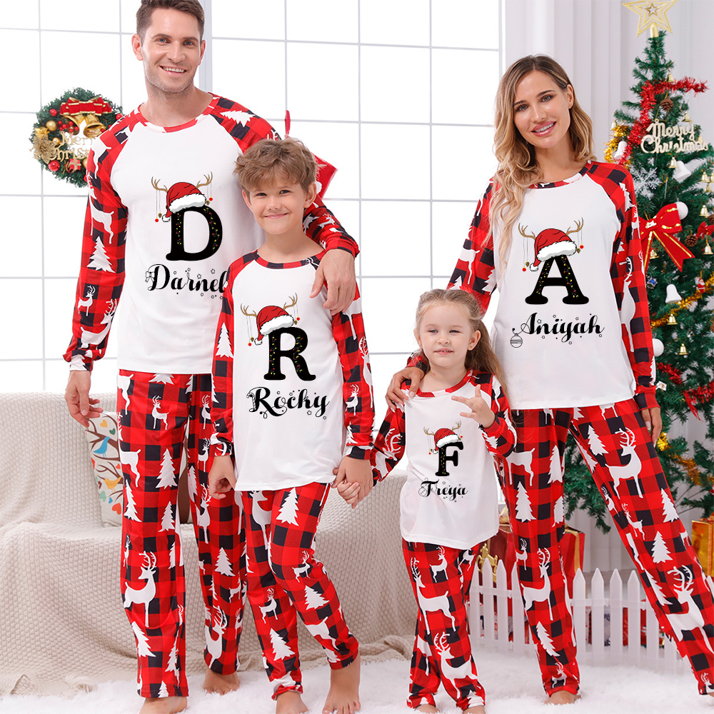 Personalized Matching Family Christmas Pajamas Set | CWFamily10