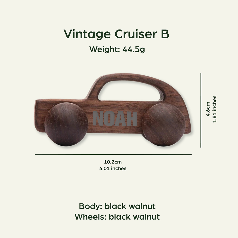 Personalized Baby Natural Wooden Cars Toy | CWToy101