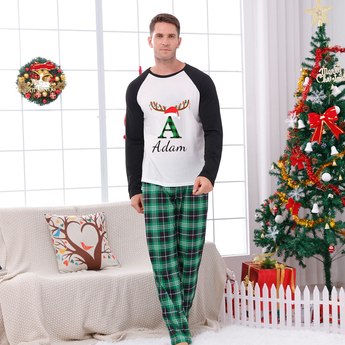 Personalized Matching Family Christmas Pajamas Set | CWFamily0501