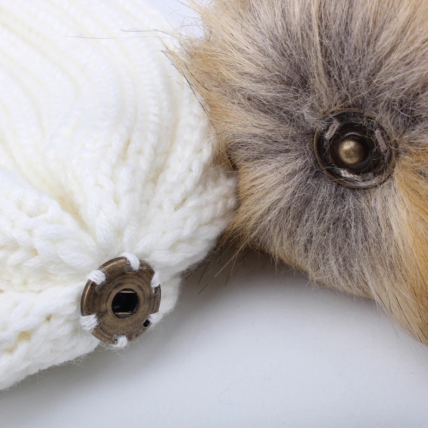 Personalized Embroidery Kid Pom Pom Hat With Scarf | HSKid48