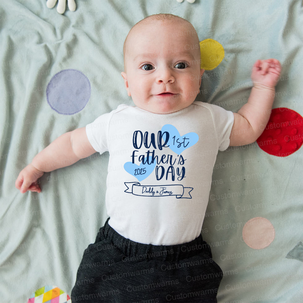 Personalized First Father's Day Daddy and Baby Outfit | CWFamily99