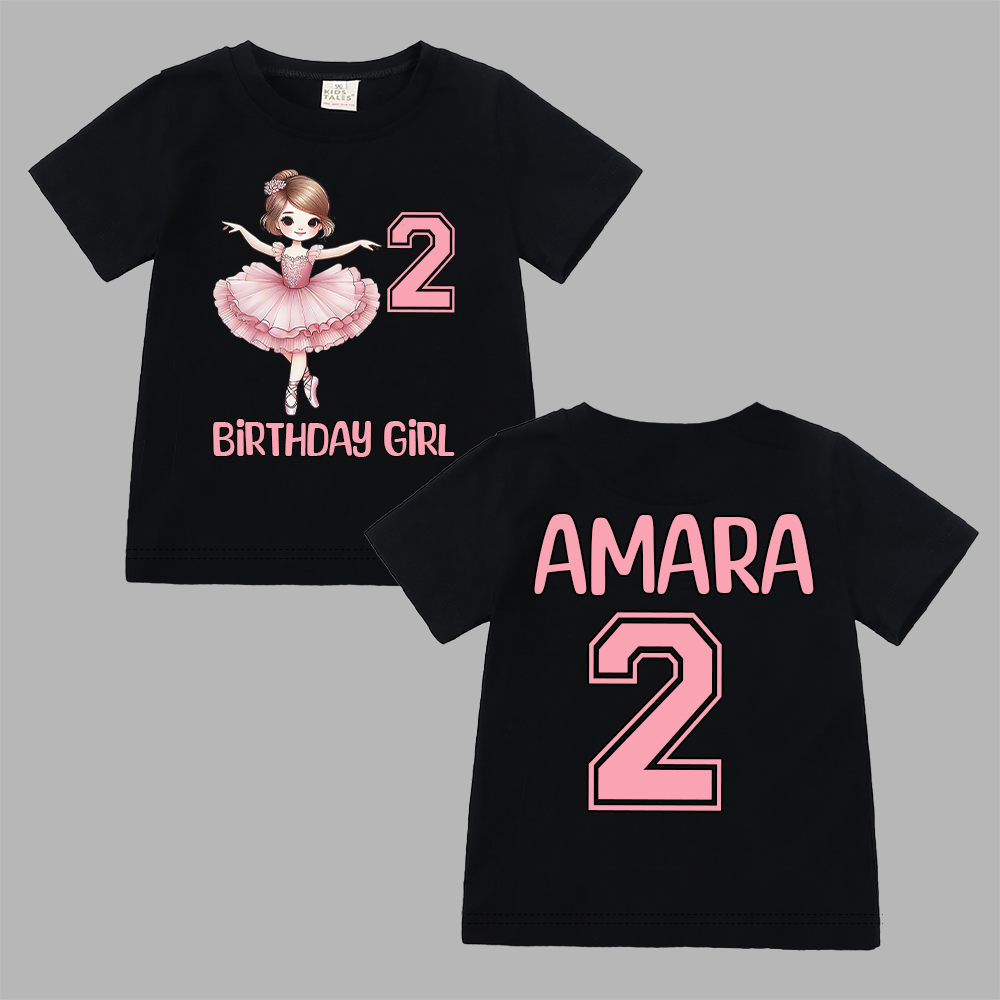 Personalized Ballet Dancer Theme Birthday T-Shirt | inBirth35