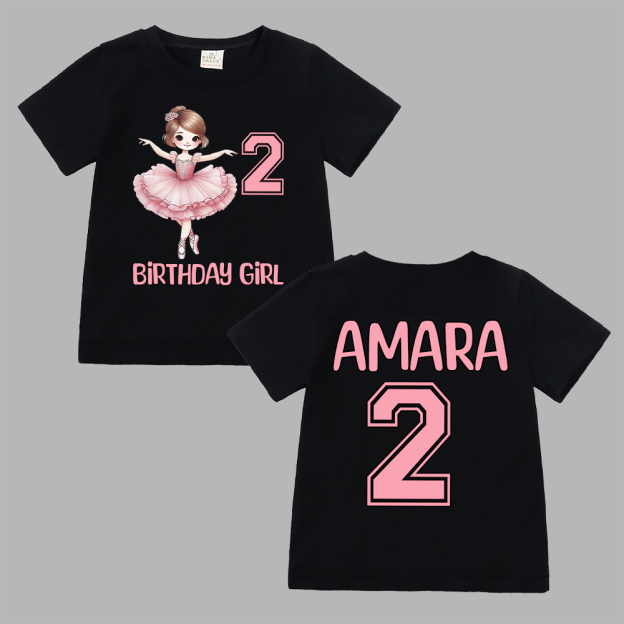 Personalized Ballet Dancer Theme Birthday T-Shirt | inBirth35