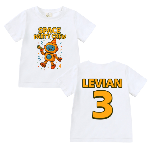 Personalized Space Party Birthday T-Shirt | inBirth33