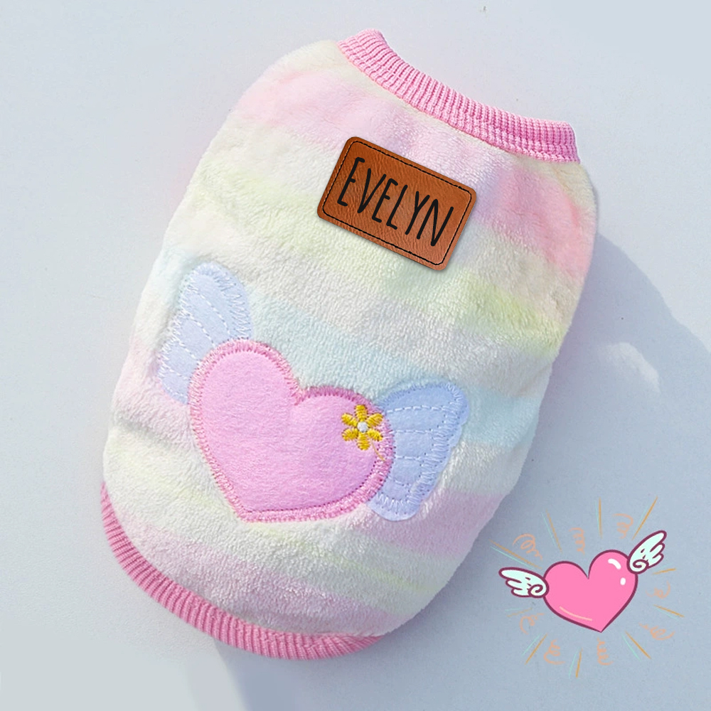 Personalized Cute Pet Soft Plush Fleece Vest | BKPet194