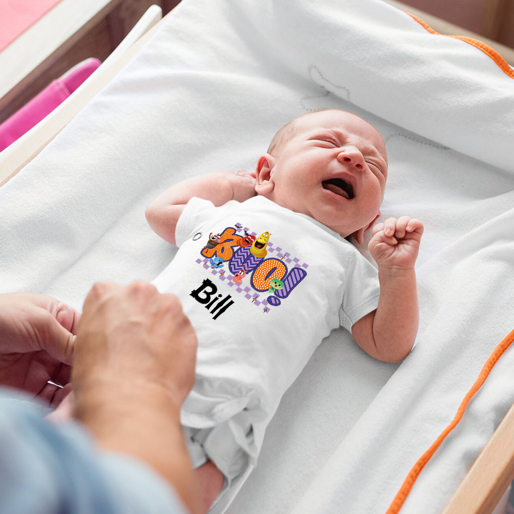 Personalized Larva's Halloween Funny Baby Romper | Larva03