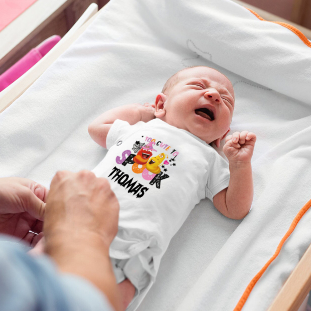 Personalized Larva's Halloween Funny Baby Romper | Larva04