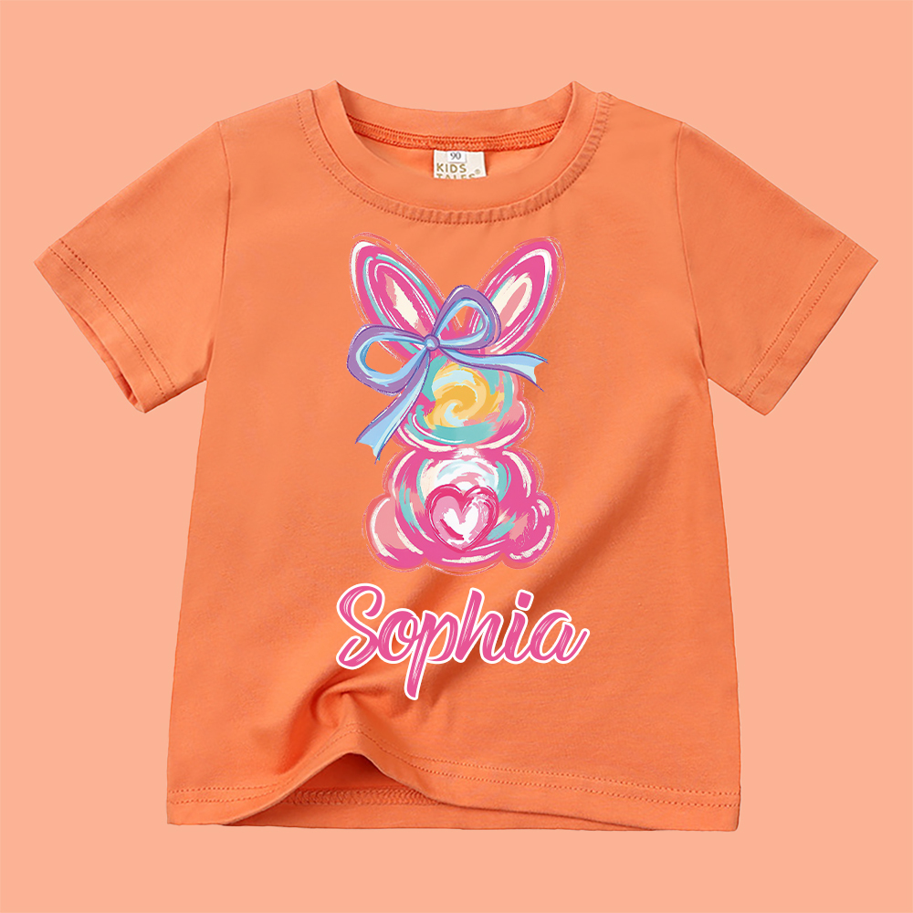 Personalized Kid Cozy Soft Easter Bunny T-Shirt | inTee13