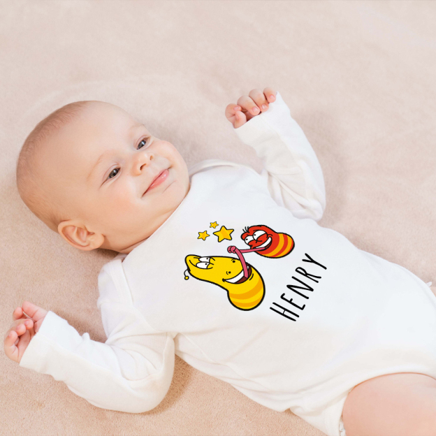 Personalized Larva's Funny Baby Romper | Larva23