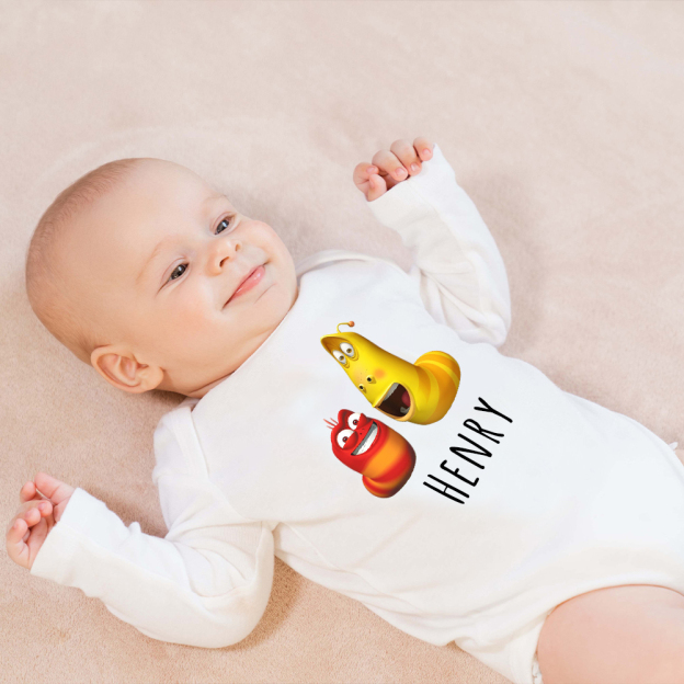 Personalized Larva's Funny Baby Romper | Larva24
