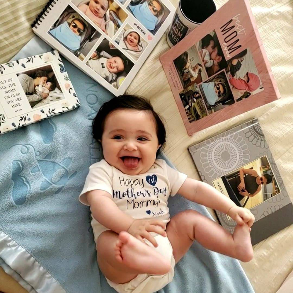 Personalized First Mother's Day Mommy and Baby Outfit | CWFamily139