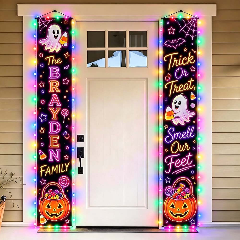 Personalized Halloween Family Name Door Banners | CWHalloween113