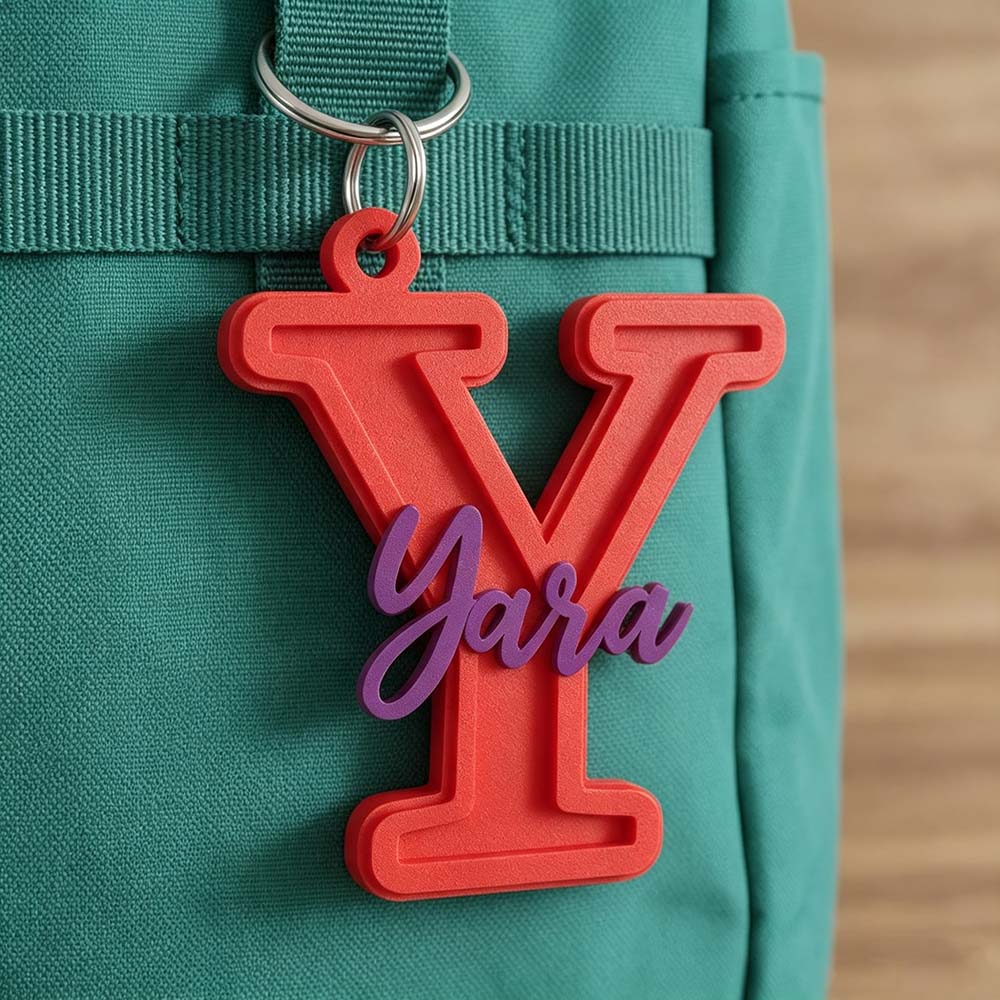 Personalized 3D Printed Backpack Name Tag | CWGift96