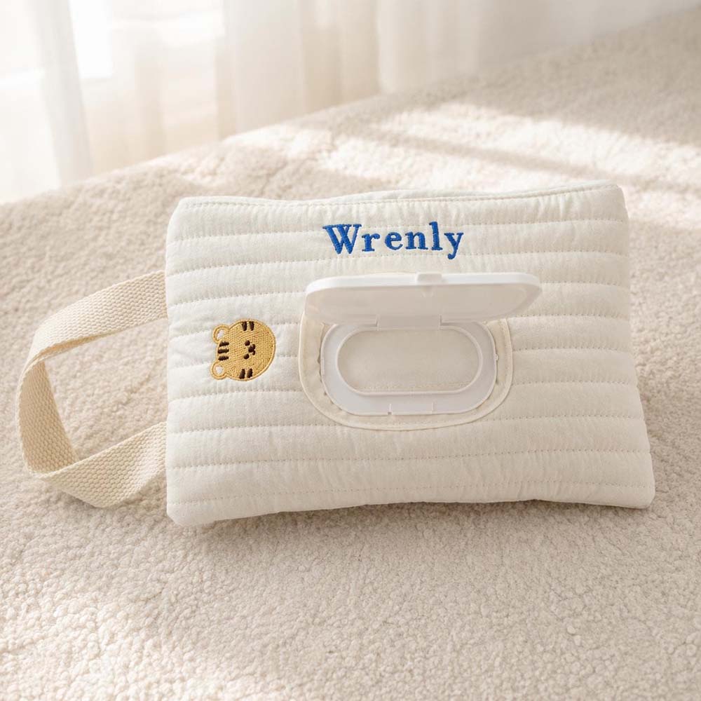 Personalized Embroidered Quilted Baby Wipe Pouch | CWBaby530