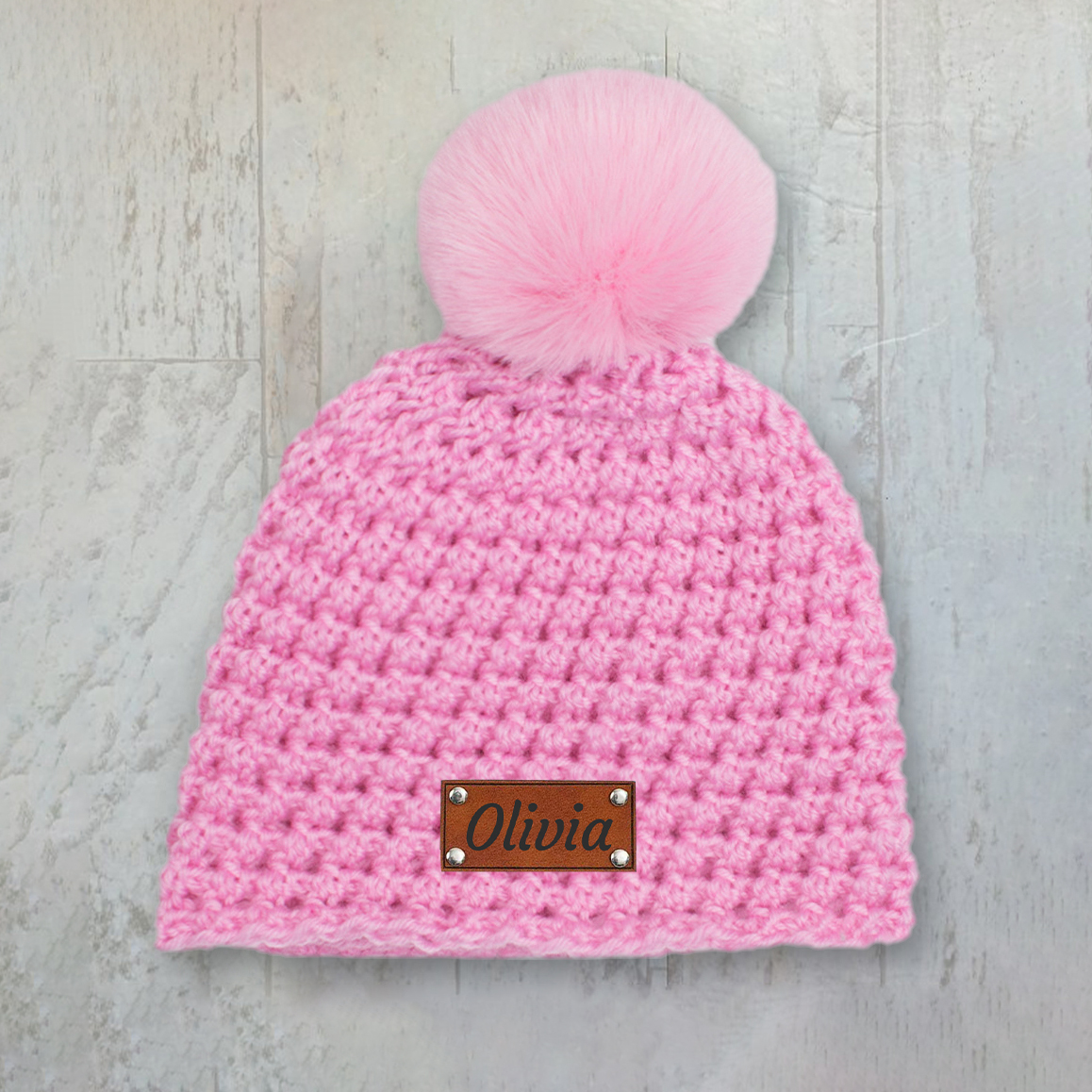 Personalized Embroidery Kid Colorful Pom Pom Hat | HSKid49
