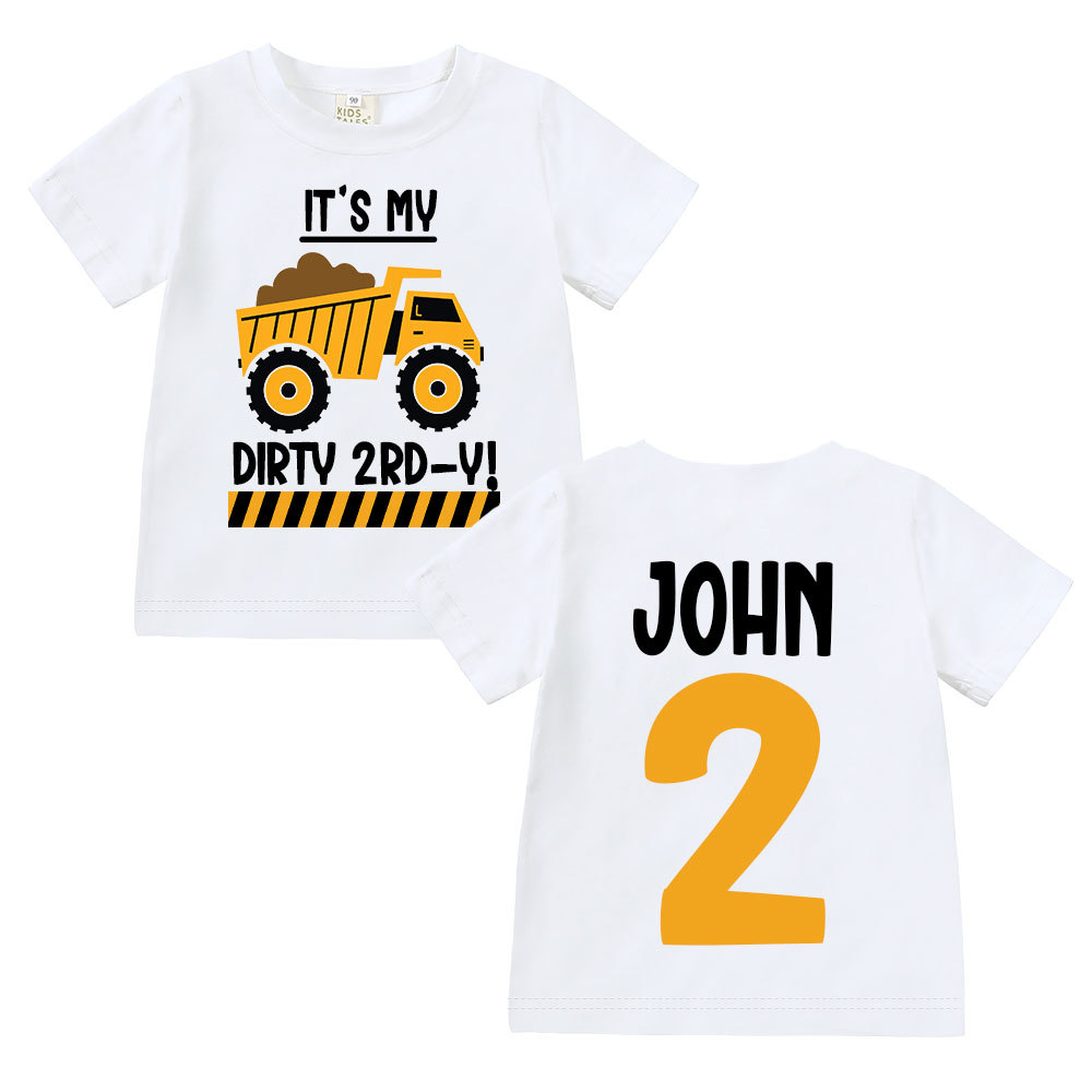 Personalized Truck Construction Dirty Birthday T-Shirt | inBirth25