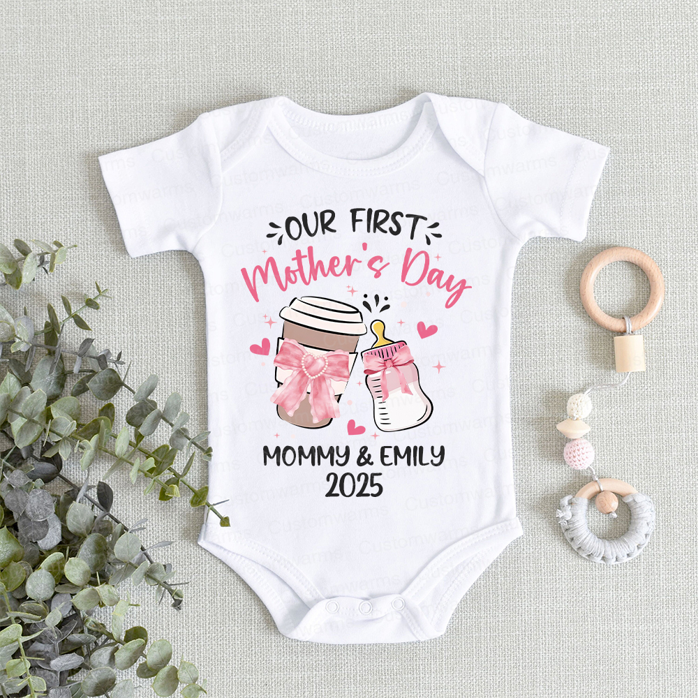 Personalized First Mother's Day Mommy and Baby Outfit | CWFamily16