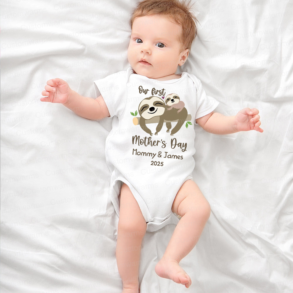 Personalized First Mother's Day Mommy and Baby Outfit | CWFamily33