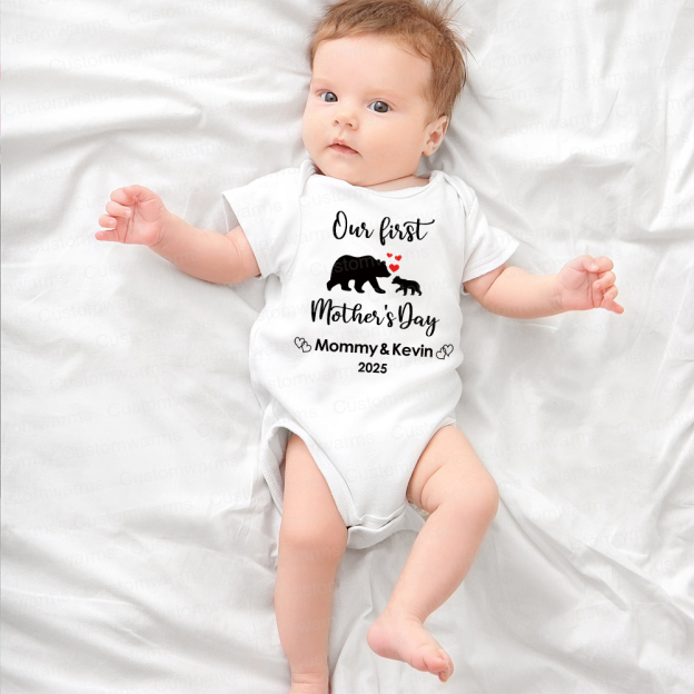 Personalized First Mother's Day Mommy and Baby Outfit | CWFamily19