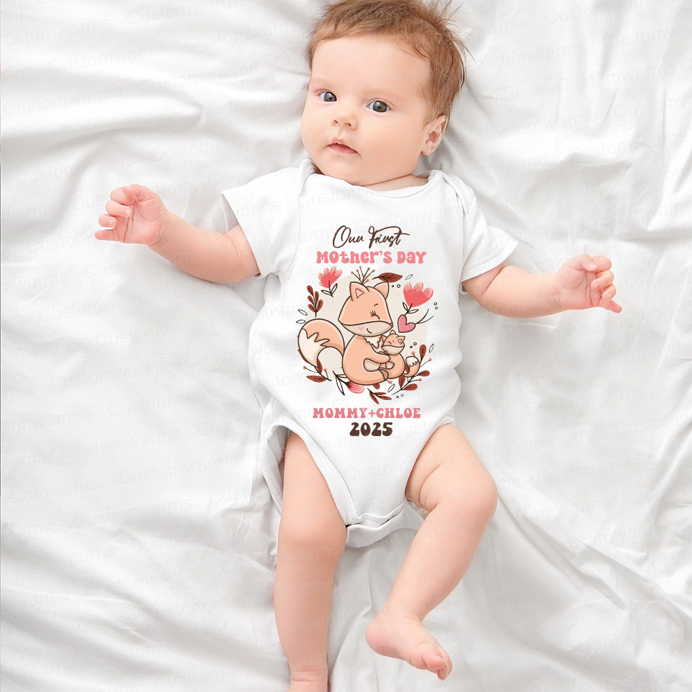 Personalized First Mother's Day Mommy and Baby Outfit | CWFamily40