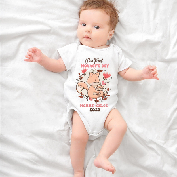 Personalized First Mother's Day Mommy and Baby Outfit | CWFamily40