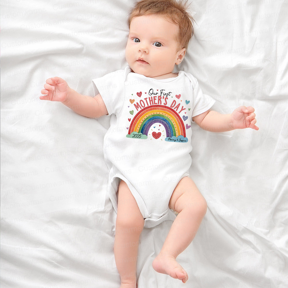Personalized First Mother's Day Mommy and Baby Outfit | CWFamily21
