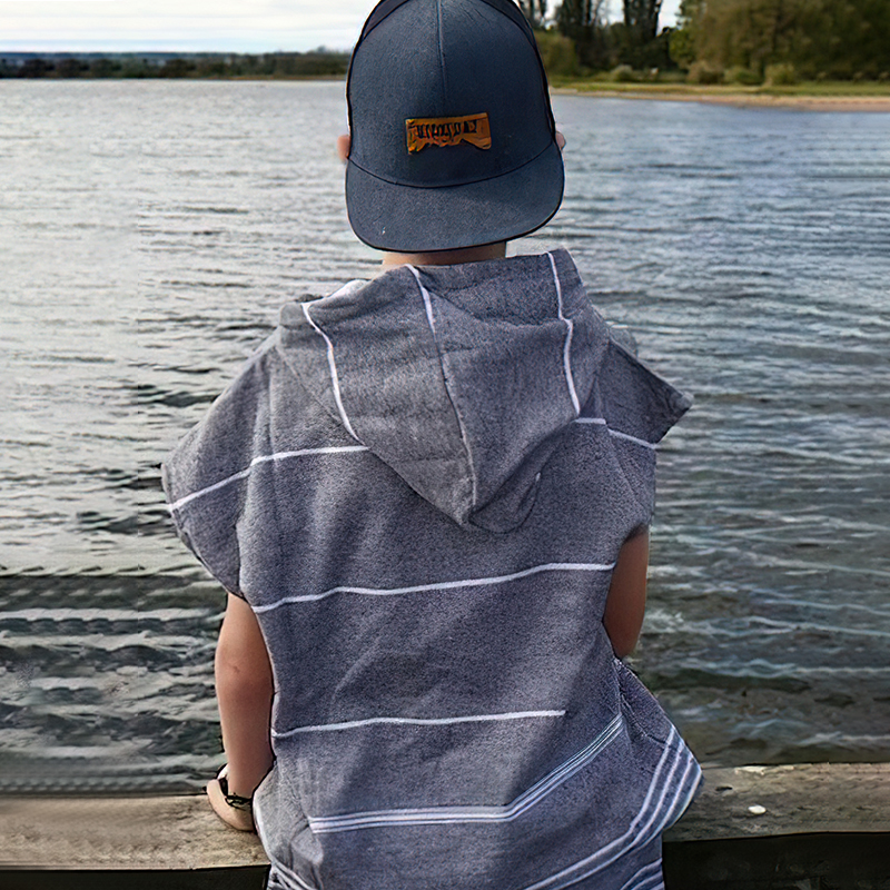 Personalized Turkish Beach Towel with Hoodie Kid & Adult | KKTowel55