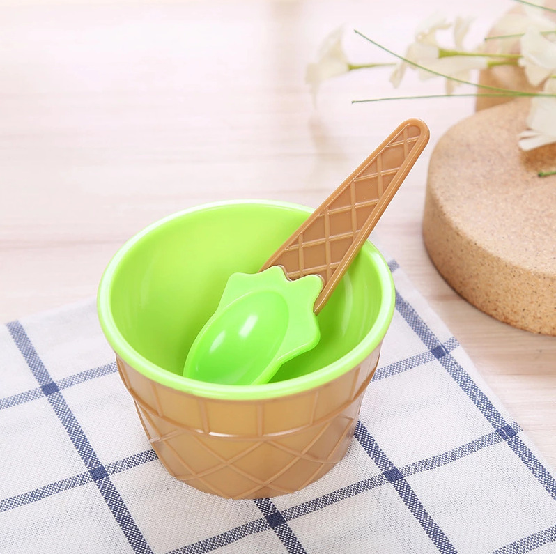 Personalized Kid Toy Reusable Ice Cream Bowl with Spoon | CWToy48