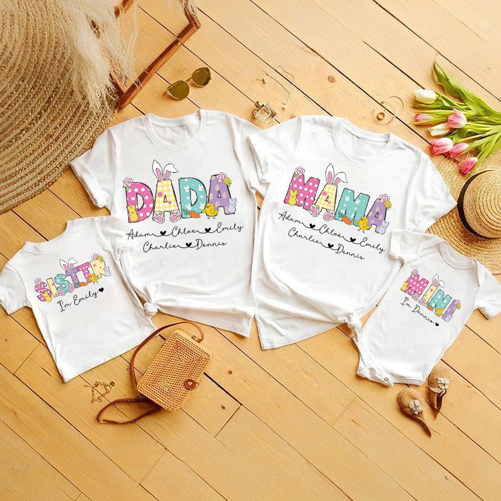 Personalized Family Happy Easter Matching Shirt | CWEaster73