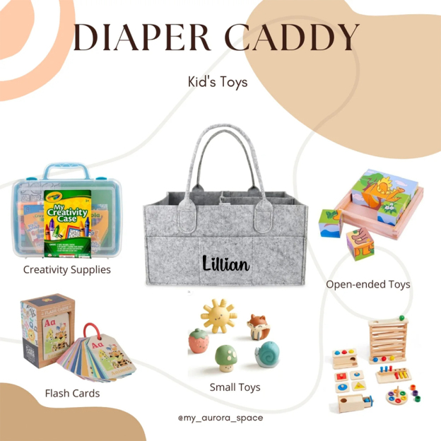 Personalized Baby Accessories & Diapers Portable Nursery Bag | CWToy141