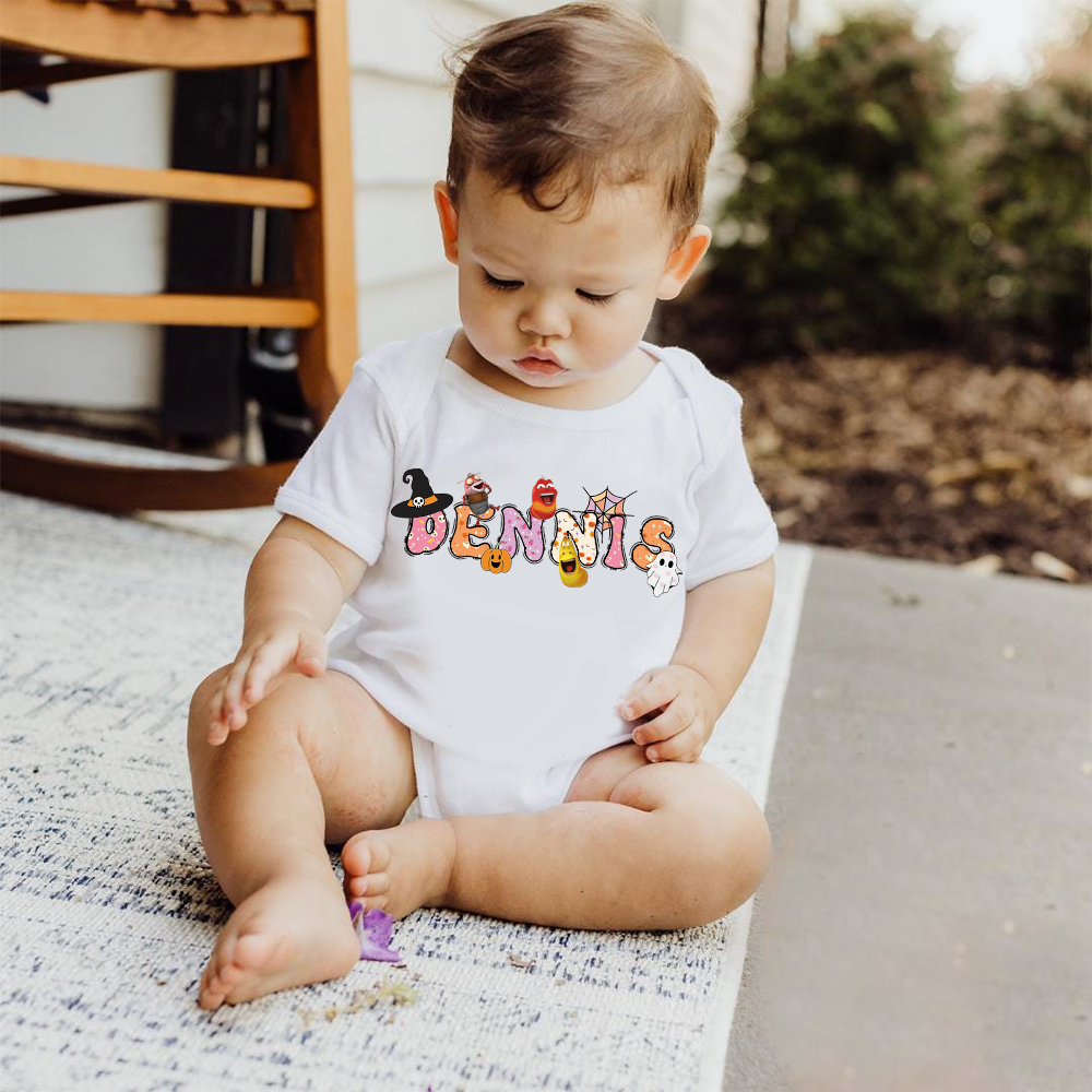 Personalized Larva's Halloween Funny Baby Romper | Larva15