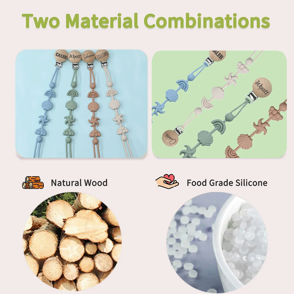 Personalized Baby Pacifier Silicone Chewable Clip | CWToy155