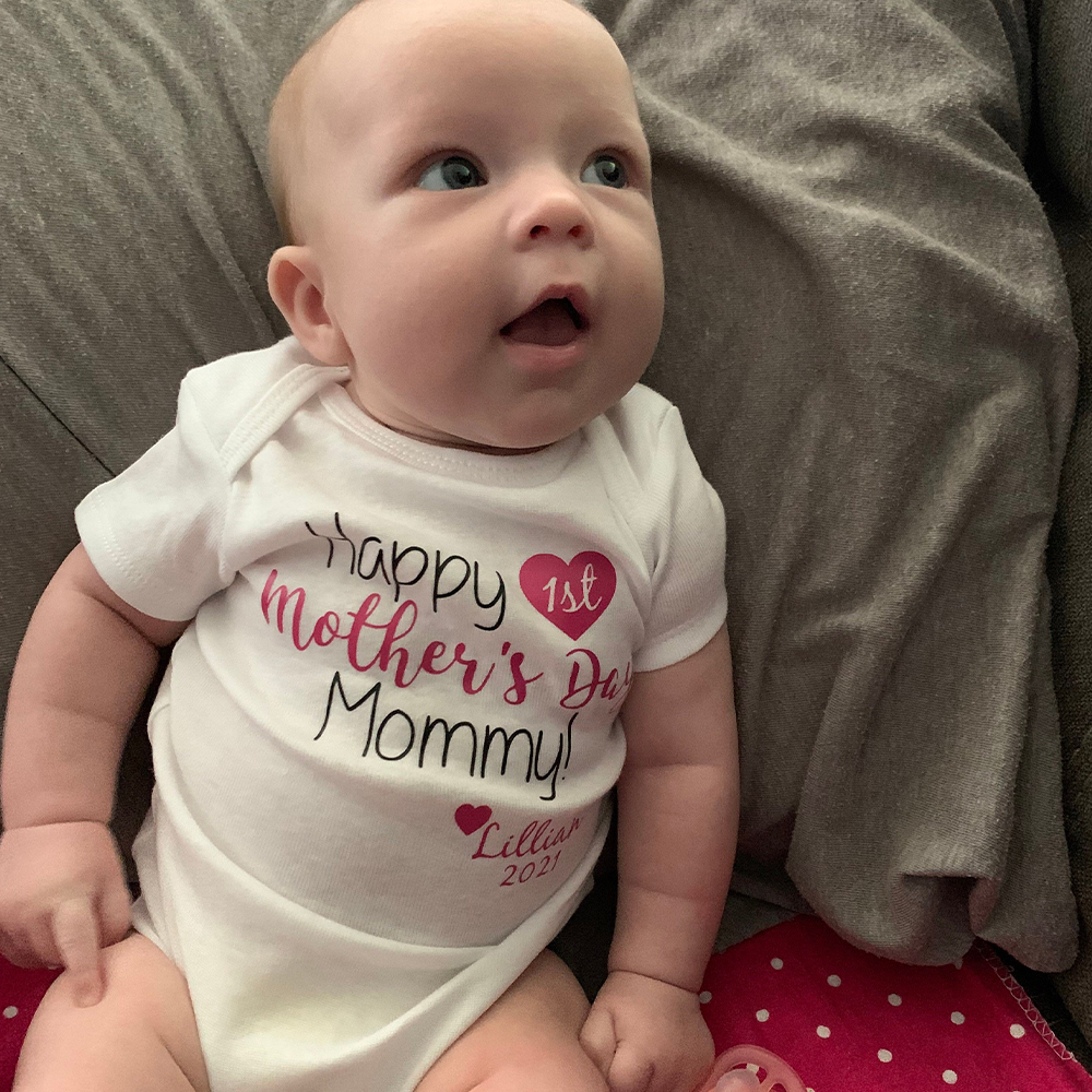 Personalized First Mother's Day Mommy and Baby Outfit | CWFamily139