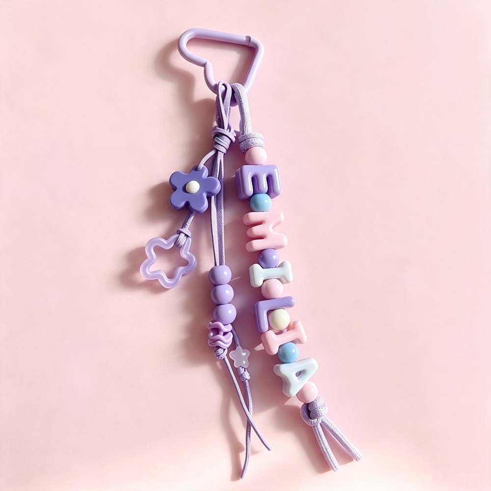 Personalized Colorful Name Letter Beaded Keychain | CWGift82