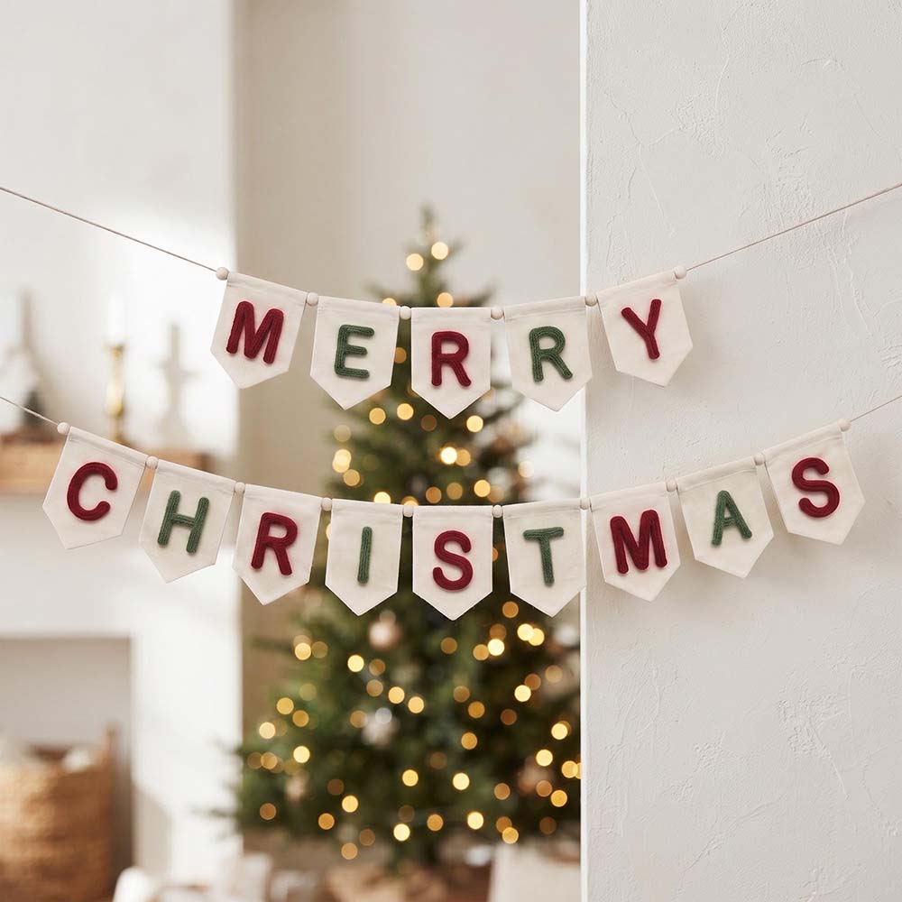 Personalized Hand Embroidered Yarn Letter Banner Decoration | CWGift105