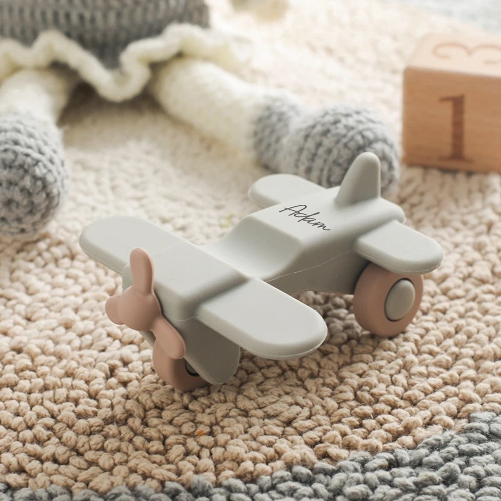 Personalized Kid Silicone Plane and Car Toy | CWToy99
