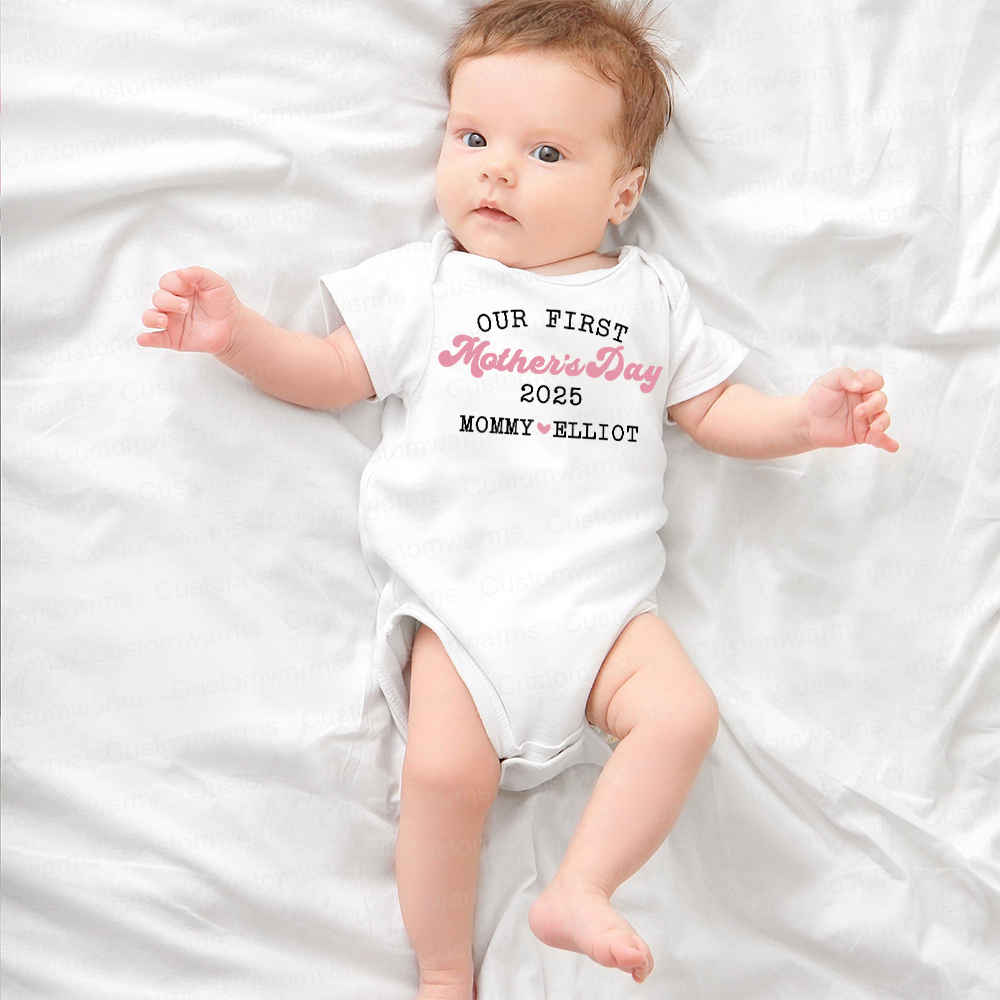 Personalized First Mother's Day Mommy and Baby Outfit | CWFamily30