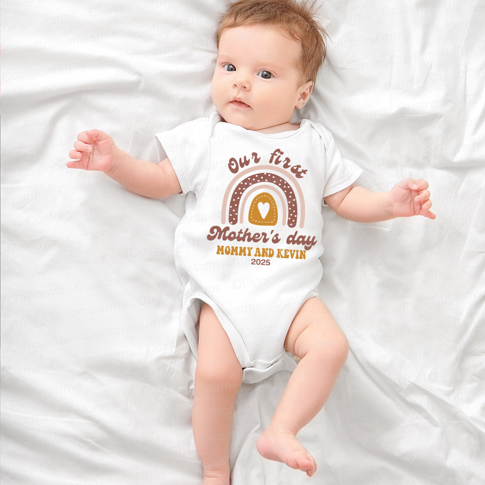 Personalized First Mother's Day Mommy and Baby Outfit | CWFamily31