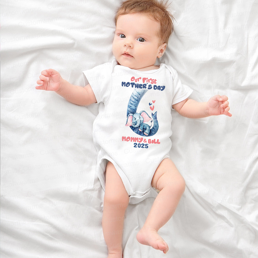 Personalized First Mother's Day Mommy and Baby Outfit | CWFamily35