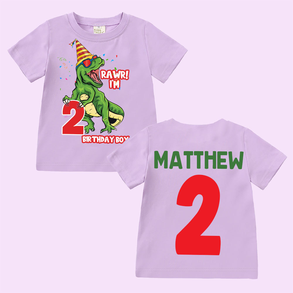 Personalized Dinosaur Birthday Boy T-Shirt | inBirth23