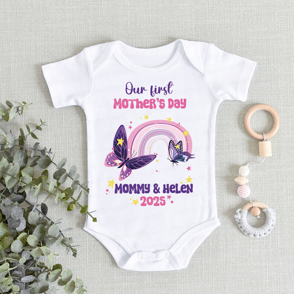 Personalized First Mother's Day Mommy and Baby Outfit | CWFamily38