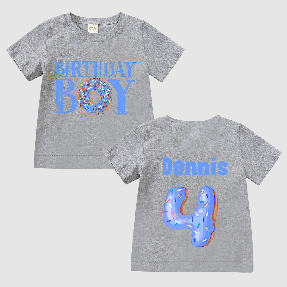 Personalized Donut Sprinkles Theme Birthday T-Shirt | inBirth29
