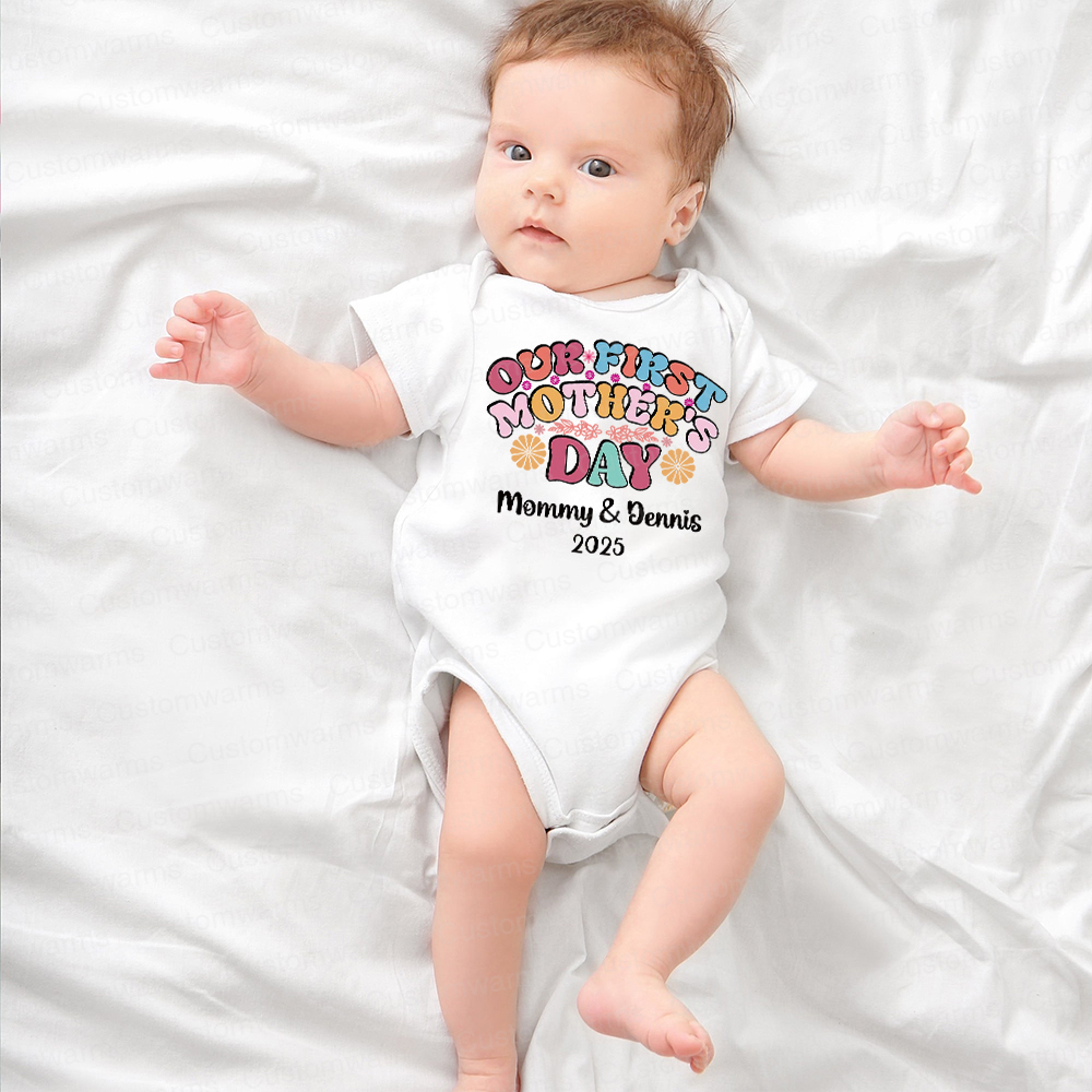 Personalized First Mother's Day Mommy and Baby Outfit | CWFamily24
