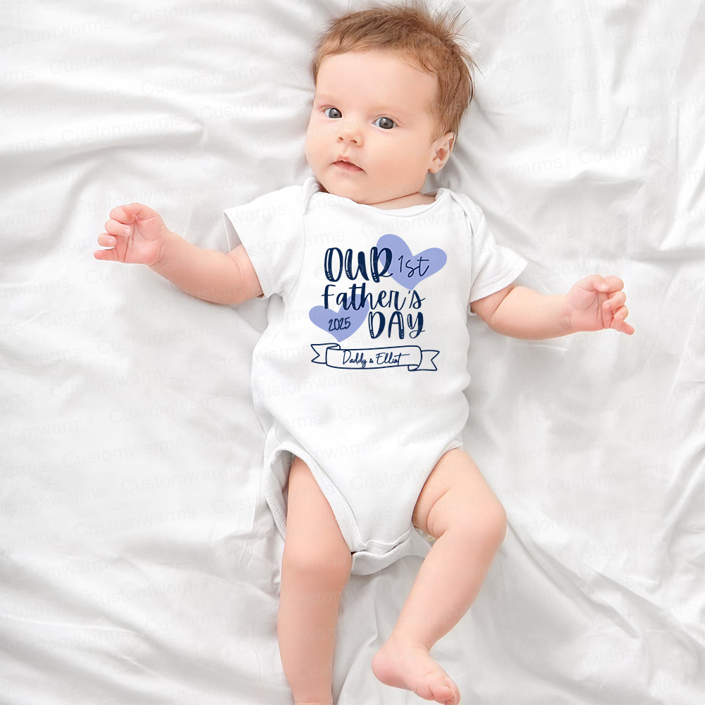 Personalized First Father's Day Daddy and Baby Outfit | CWFamily99