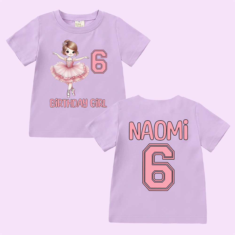 Personalized Ballet Dancer Theme Birthday T-Shirt | inBirth35