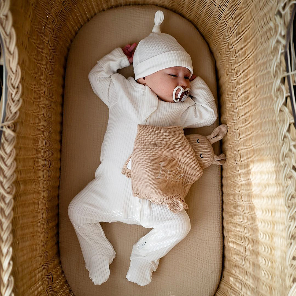 Personalized Embroidery Baby Organic Cotton Ribbed Outfit | CWBaby277