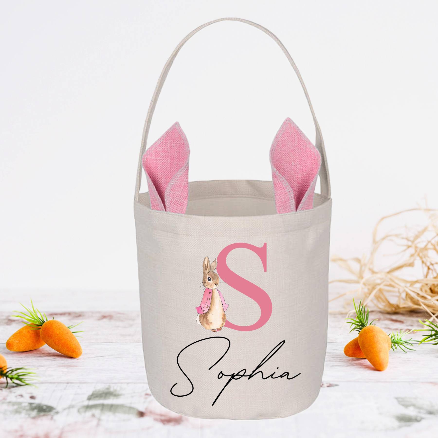 Personalized Name Bunny Easter Gift Sack | CWEaster30