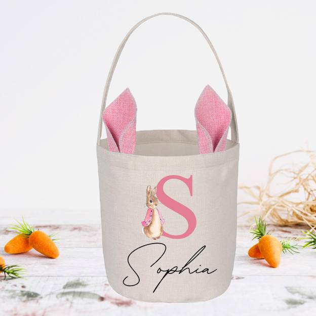 Personalized Name Bunny Easter Gift Sack | CWEaster30