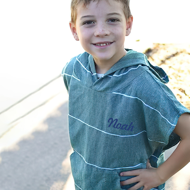 Personalized Turkish Beach Towel with Hoodie Kid & Adult | KKTowel55