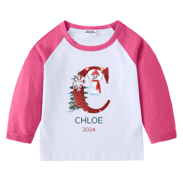 Personalized Kid Initial Cozy Christmas Santa Sweatshirt | inSweatshirt71